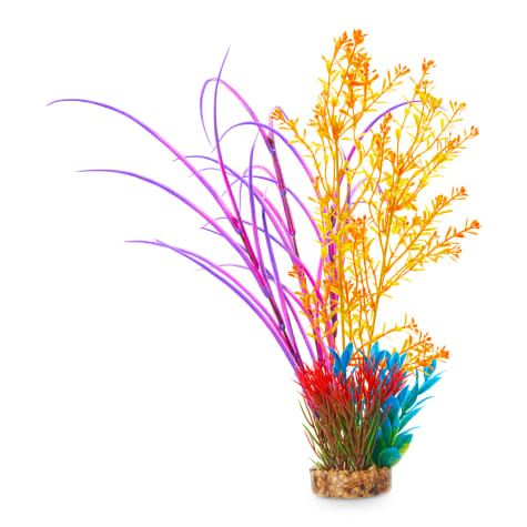 Imagitarium Tropical Fiesta Rainbow Plastic Aquarium Plant