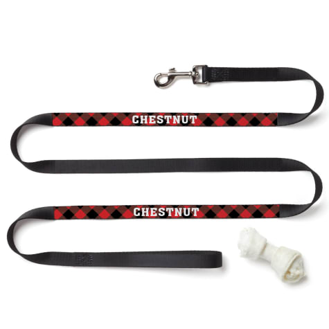Custom Personalization Solutions Personalized Buffalo Plaid Dog Leash