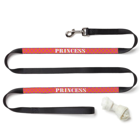 Custom Personalization Solutions Personalized Pink Polka Dot Dog Leash
