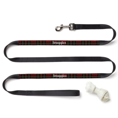 Custom Personalization Solutions Personalized Plaid Dog Leash