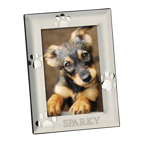 Custom Personalization Solutions Personalized Vertical Silver Dog Frame