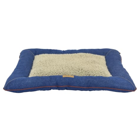 Dallas Manufacturing Denim Pillow Wine Piping Dog Bed
