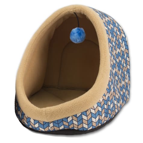 Dallas Manufacturing Hooded Blue Cat Bed 14 L X 12 W Petco