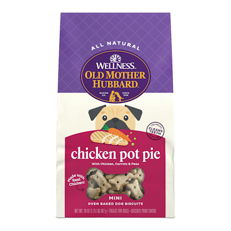 Wellness Old Mother Hubbard Classic Chicken Pot Pie Natural Mini Oven-Baked Biscuits Dog Treats