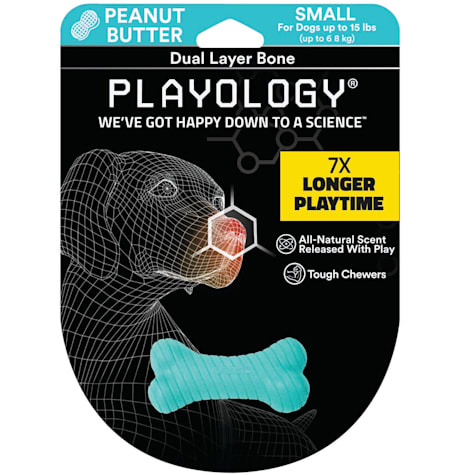 Playology Dual Layer Bone Peanut Butter Dog Toy