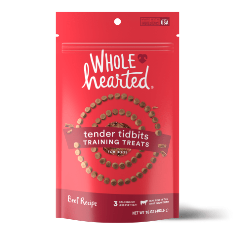 WholeHearted Grain-Free Tender Tidbits Beef Recipe Dog Training Treats