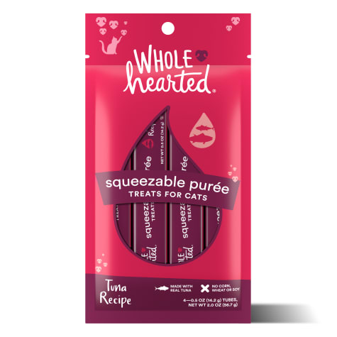 WholeHearted Tuna Recipe Puree Squeezable Cat Treats