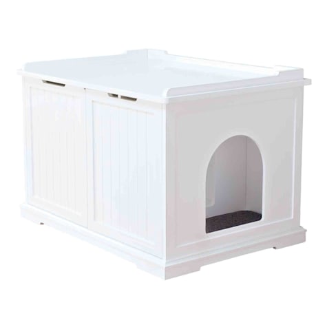 TRIXIE Wooden Pet House White Litter Box
