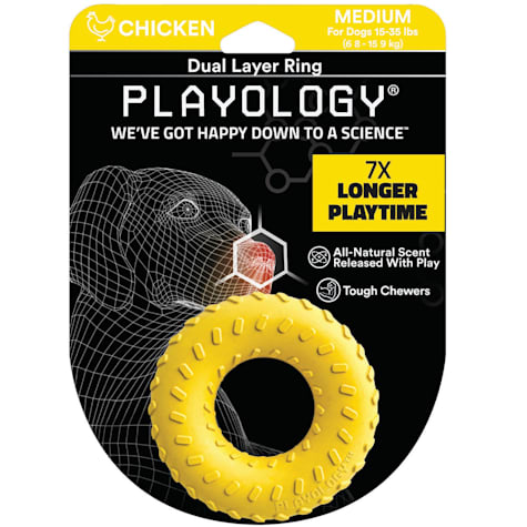 Playology Dual Layer Ring Chicken Dog Toy