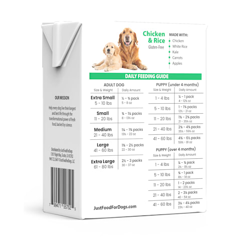 JustFoodForDogs Pantry Fresh Chicken and White Rice Dog Food