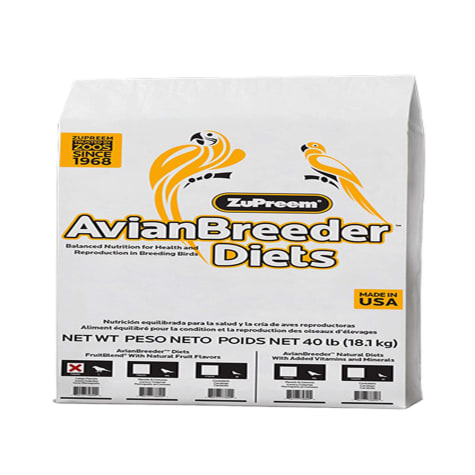 ZuPreem AvianBreeder Fruitblend Flavor Diet for Large Parrots Bird Food