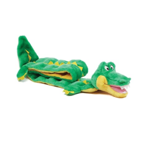 Outward Hound Mega Squeaks Long Body Gator Plush Dog Toy