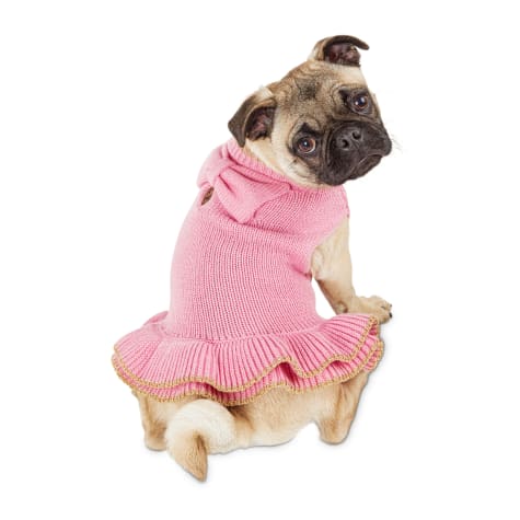 pink dog sweater medium