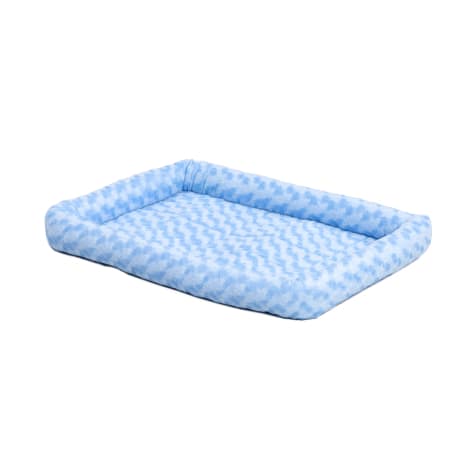 Midwest Quiet Time Bolster Blue Dog Bed