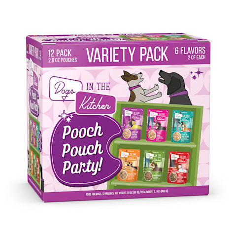 Dogs in the Kitchen Pooch Pouch Party! Variety Pack Wet Dog Food