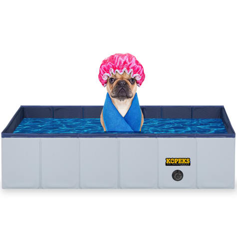 Kopeks Rectangular Outdoor Pet Grey Swimming Pool