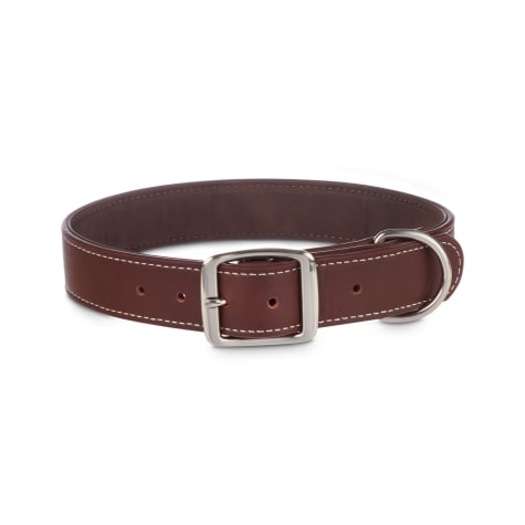 YOULY Brown Leather Collar for Big Dogs