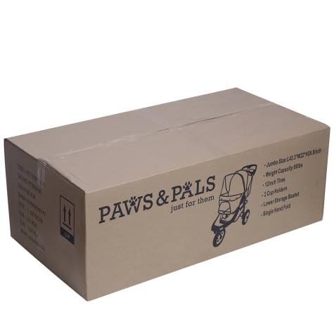 paws & pals deluxe folding dog & cat stroller