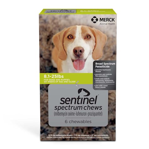 Sentinel Spectrum Chewables for Dogs 8.1 to 25 lbs.