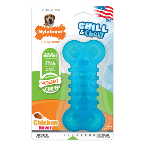 Nylabone Chill & Chew Freezer Dog Bone Treat Toy