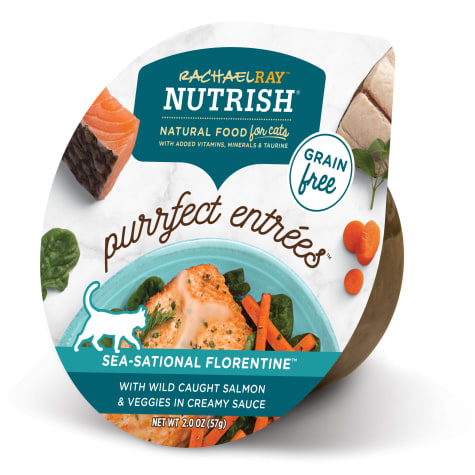 Rachael Ray Nutrish Purrfect Entrees Grain Free Natural Salmon & Veggies in Creamy Sauce Wet Cat Food