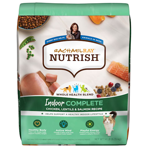 Rachael Ray Nutrish Indoor Complete Natural Chicken with Lentils & Salmon Recipe Dry Cat Food