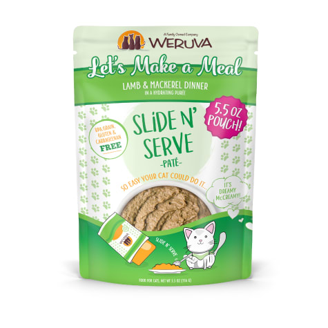 Weruva Pate Let's Make a Meal Lamb & Mackerel Dinner in a Hydrating Puree Wet Cat Food