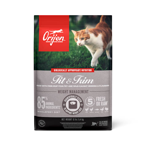 ORIJEN Grain Free Fit & Trim Support Healthy Weight Fresh & Raw Animal Ingredients Dry Cat Food