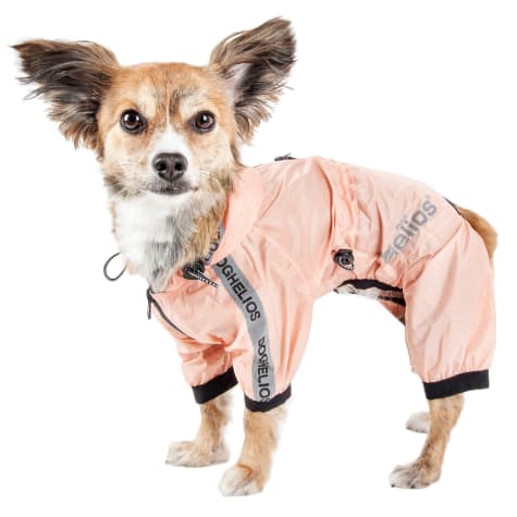 Dog Helios Torrential Shield Waterproof Multi-Adjustable Peach Dog Windbreaker Raincoat