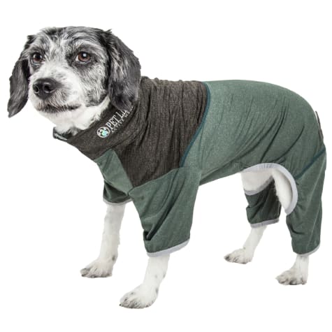 Pet Life Active Embarker Full Body Warm Up Green Dog Sweaters