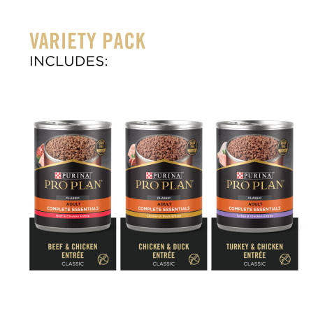 Purina Pro Plan Grain Free High Protein Savor Entree Variety Pack Wet Dog Food 13 Oz Count Of 12 Petco