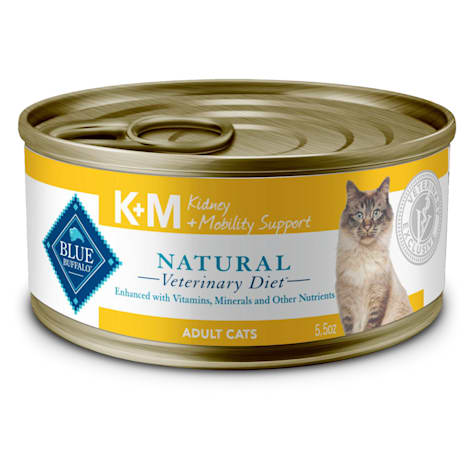 Blue Buffalo Natural Veterinary Diet K+M Kidney + Mobilty Support Formula Chicken Wet Cat Food