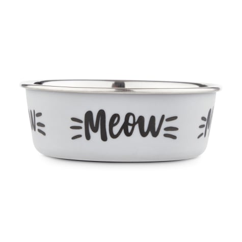 Harmony MEOW Skid-Resistant Stainless Steel Cat Bowl