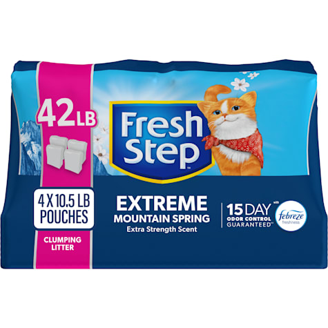 Fresh Step Extreme Mountain Spring Scented Clumping Cat Litter with Febreze Freshness