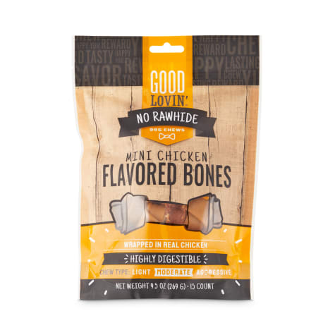 Good Lovin' No Rawhide Mini Chicken Flavored Dog Bones