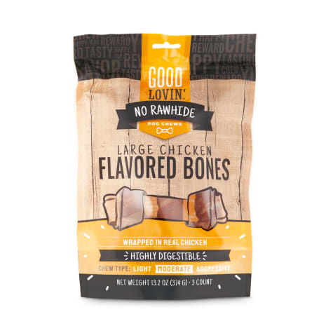 Good Lovin' No Rawhide Large Chicken Flavored Dog Bones