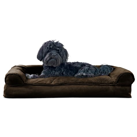 FurHaven Plush & Suede Pillow Sofa Dog Bed