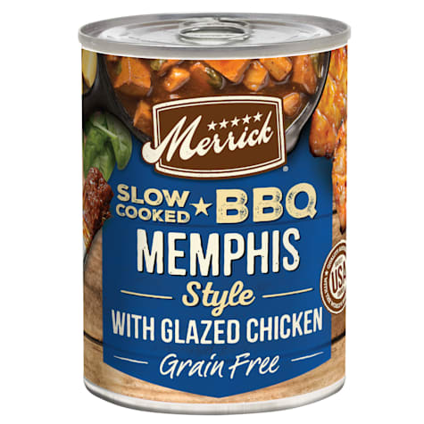 Merrick Slow-Cooked BBQ Memphis Style with Glazed Chicken Grain Free Canned Dog Food