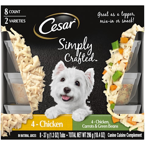 Cesar Simply Crafted Chicken and Carrots & Green Beans Variety Pack Adult Wet Dog Food