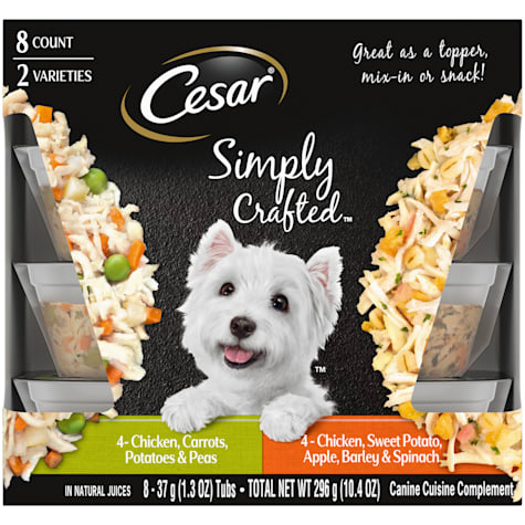 Cesar Simply Crafted Adult Wet Dog Food Meal Topper Variety Pack