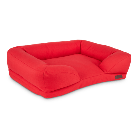 large red dog bed