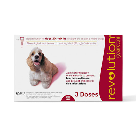 Revolution Topical Solution For Dogs 20 1 40 Lbs Red 6 Pack Petco