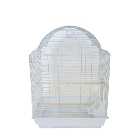 YML Bar Spacing Shell Top Bird White Cage
