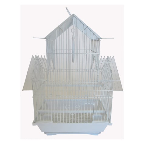 YML White Pagoda Top Bird Cage