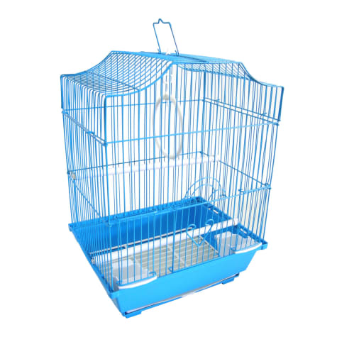 YML Blue Cornerless Flat Top Bird Cage