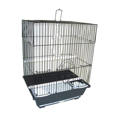 YML Black Flat Top Parakeet Cage