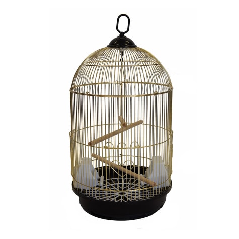 YML Round Brass Bird Cage