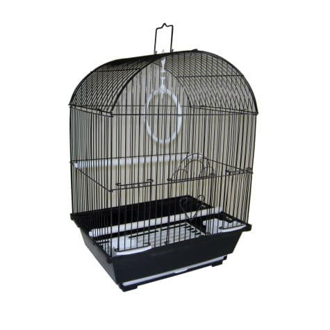 YML Black Round Top Style Parakeet Cage