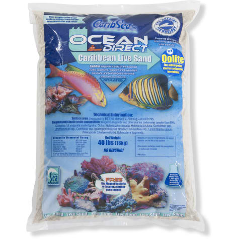 CaribSea Ocean Direct Fine Oolite Caribbean Live Sand Substrate
