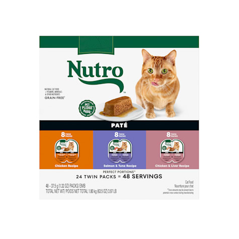 Nutro Perfect Portions Pate MultiPack: Salmon & Tuna; Chicken & Liver and Chicken Wet Cat Food